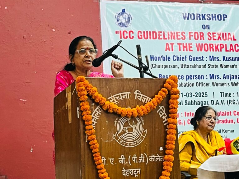 कार्यस्थल पर महिला कर्मचारियों का किया उत्पीड़न तो होगी कड़ी कार्रवाई : कुसुम कण्डवाल
